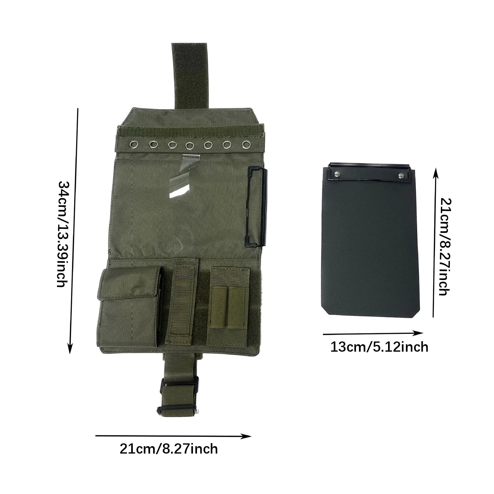 Prancheta de Perna para Piloto (Kneeboard Coxal) com Suporte para Anotações