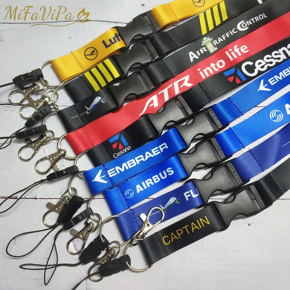 Chaveiro Cordão de Pescoço Aviação (Lanyard Piloto & Tripulação)