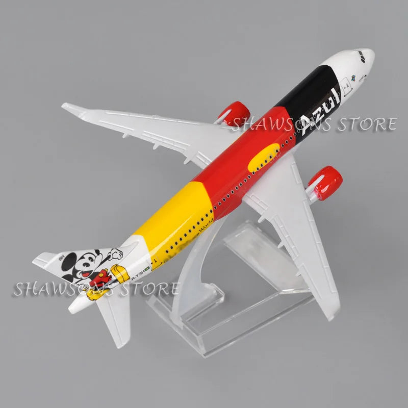 Miniatura de Avião Airbus A320 Azul Linhas Aéreas em Metal (16cm)