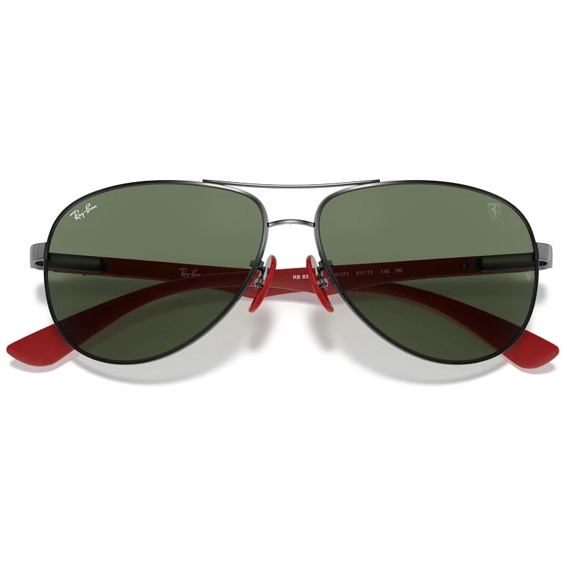 Óculos de Sol Aviador Scuderia Ferrari Lentes Polarizadas UV400