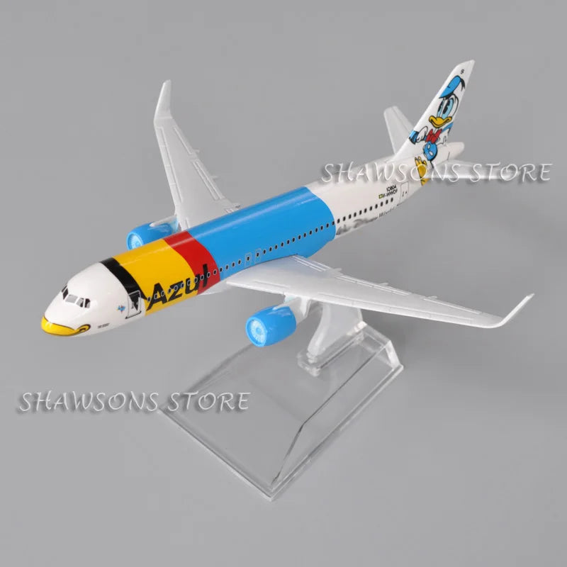 Miniatura de Avião Airbus A320 Azul Linhas Aéreas em Metal (16cm)
