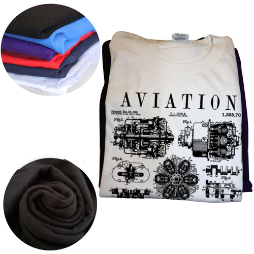 Camiseta Masculina Estampa Avião Vintage Algodão