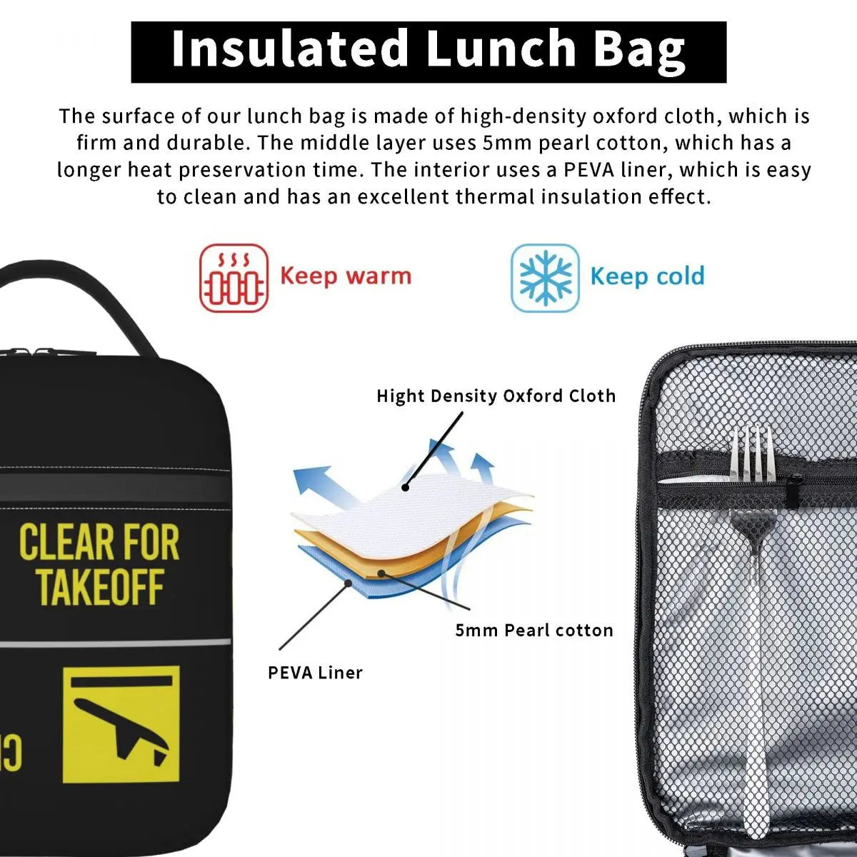 Bolsa Térmica Lancheira Temática Aviação Pilot & Crew