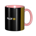 Caneca de Cerâmica Listras de Capitão 330ml