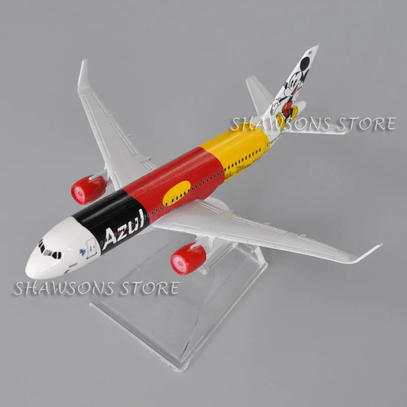 Miniatura de Avião Airbus A320 Azul Linhas Aéreas em Metal (16cm)