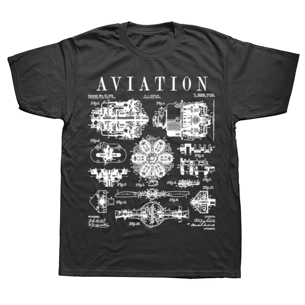 Camiseta Masculina Estampa Avião Vintage Algodão