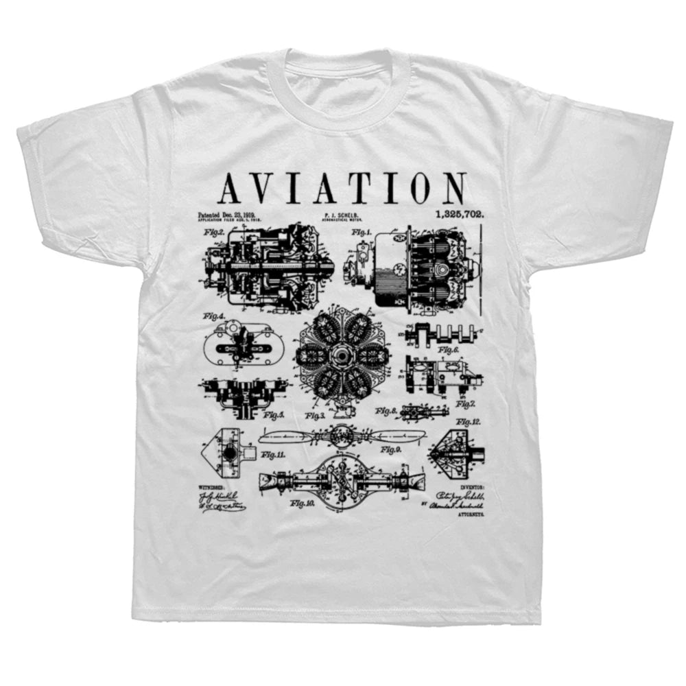 Camiseta Masculina Estampa Avião Vintage Algodão