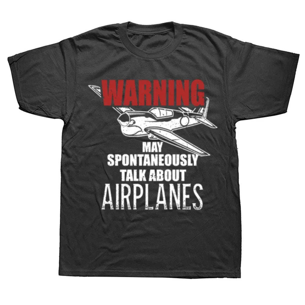 Camiseta Masculina Estampa Avião Vintage Algodão
