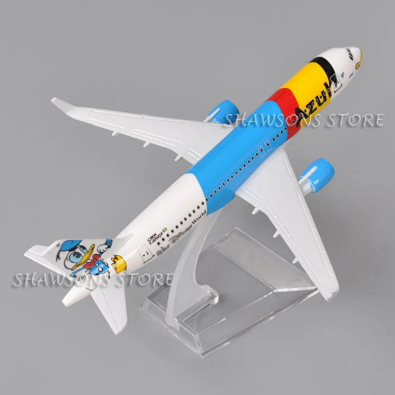 Miniatura de Avião Airbus A320 Azul Linhas Aéreas em Metal (16cm)