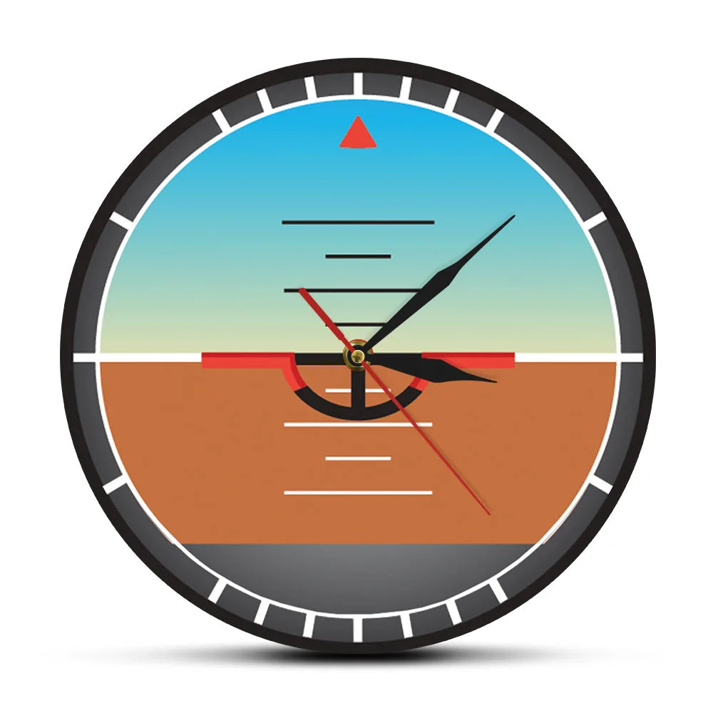 Relógio de Parede Indicador de Atitude Aviação (Horizonte Artificial)